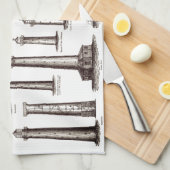  Collectie vuurtoren Theedoek (Quarter Fold)