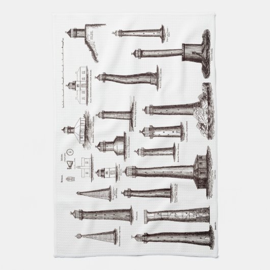  Collectie vuurtoren Theedoek (Verticaal)