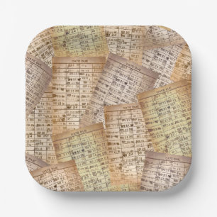 Collectie wisselaarkaart papieren bordje