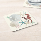Collectie Zanddollars aan zee Kartonnen Onderzetters (Schuin)