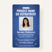 Collectief Logo ID QR Barcode borgepenseld Blauw Badge (Voorkant)