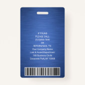 Collectief Logo ID QR Barcode borgepenseld Blauw Badge (Achterkant)