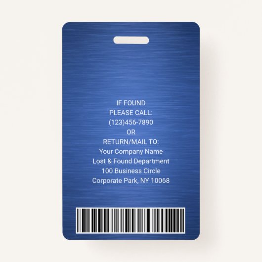 Collectief Logo ID QR Barcode borgepenseld Blauw Badge (Achterkant)