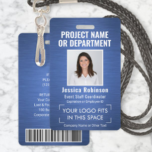 Collectief Logo ID QR Barcode borgepenseld Blauw Badge