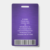 Collectief Logo ID QR Barcode van identiteitskaart Badge (Back)