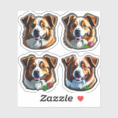 Collecties honden van stickers (Vel)