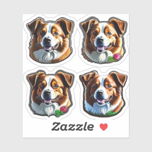 Collecties honden van stickers (Vel)