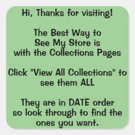 Collecties pagina Koptekst Vierkante Sticker