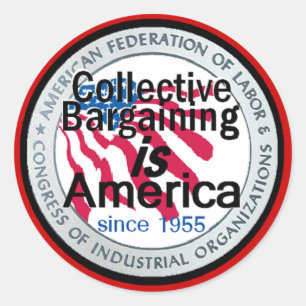 Collectieve onderhandelaar ronde sticker