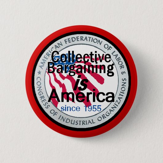 Collectieve onderhandelingsButton Ronde Button 5,7 Cm (Voorkant)
