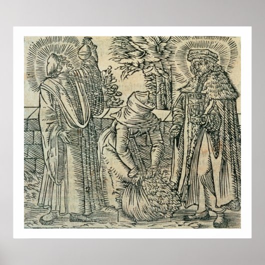 Collecting Herbs for Medicine, 1534 (houtsnippers) Poster (Voorkant)