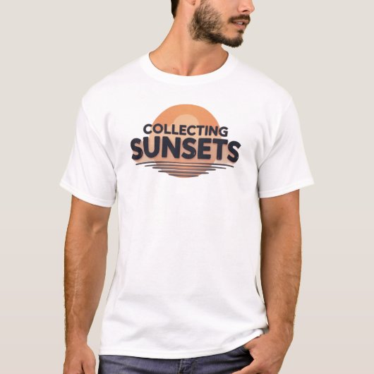Collecting Sunsets | Bold Aesthetic Quote T-Shirt (Voorkant)