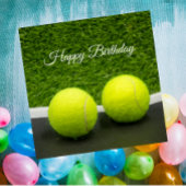 Tennis met bal op groen gras spandoek