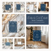 Frosty Blue Bow Baby Word Scramble spel Kaart