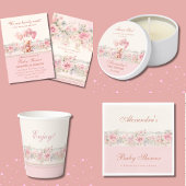 Pink Shabby Chic Floral Christian Baby Shower Bedankdoosjes