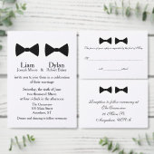 "Dubbele boog Stropdassen" Bruiloft Menu Kaarten (Personaliseer de collectie van deze zelfstandige maker.)