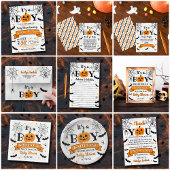 "Het is een jongen" Pumpkin Halloween Baby shower  Spandoek