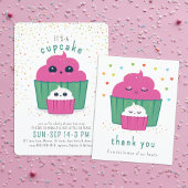 Mom & Baby Cupcake Baby shower Uitnodiging
