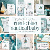 Nautisch Blauw "Oh, Baby" Baby shower Cadeaudoos Bedankdoosjes