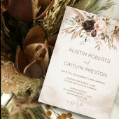 Boho Bloemen Pompoen Herfst in Liefde Vrijgezellen Kaart