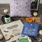 Schattigee heks zwart en wit vrouwen halloween t-shirt