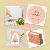 Xmas Bourgogne en wit modern patroon Cadeaupapier