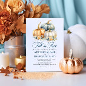 Herfst in liefde rustiek Vrijgezellenfeest gouden  Kaart