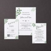Simple Greenery Elegant Wedding Seating Chart Poster (Personaliseer de collectie van deze zelfstandige maker.)