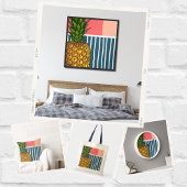 Lonely ananas levendig ontwerp stenen onderzetter