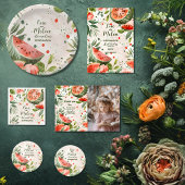 'One in a Melon' Leuk Watermeloen Meisje 1e Verjaa Ronde Sticker