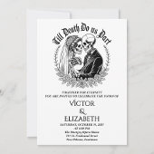 Till Death Do Us Part Gothic Skeletons Wedding Informatiekaartje