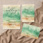 Viering Branding Green Beach Ocean Dank u Ronde Sticker (Personaliseer de collectie van deze zelfstandige maker.)