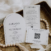 Eenvoudig zwart-wit huwelijk acryl uitnodigingen