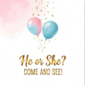 ✨ Roze of blauw, we houden van je | Gender Reveal Servet