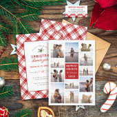 Spaanse minimalistische 12 foto collage Feliz Navi Feestdagenkaart