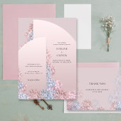 Boho maakte lijst poeder roze hyacinths oh baby kaart