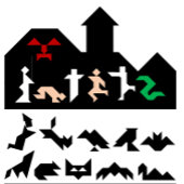 18 Halloween Tangram Afbeeldingen Notitieboek