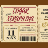 Trouwkaart Traditioneel Bruin Vintage 1960s Kaart