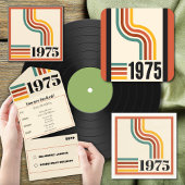 1975 Retro Stripes Vintage Poster Servet