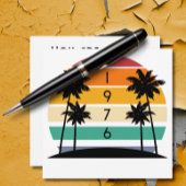 1976 Retro Stripe Sunset  Papieren Bordje