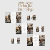 Minimalistische fotocollage bruiloft kaart