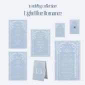 Lichtblauwe Romance en sophisticatie Kaart