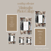 Elegante moderne, minimalistische fotocollage brui kaart