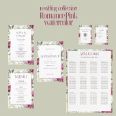 Tijdloze Romance Roze waterverf bruiloft Kaart