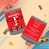 1e verjaardag raceauto inpakpapier