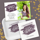 Abstracte Verfstreken 2025 Foto Afstudeerfeest Kaart