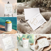 Minimalistisch Manuscript Zwart en Goud 21st Dag Papieren Bordje