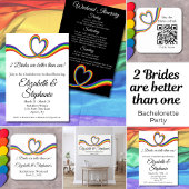 Lesbische Bachelorette Rainbow Heart Babe Groep T-shirt