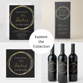 30e verjaardag Zwart Goud Verjaardag Uitnodiging