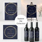 30e verjaardag Navy Gold gepersonaliseerde partij  Blikjeskoeler